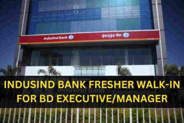 IndusInd Bank Fresher Walk-in