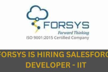 Forsys Hiring Salesforce Developer