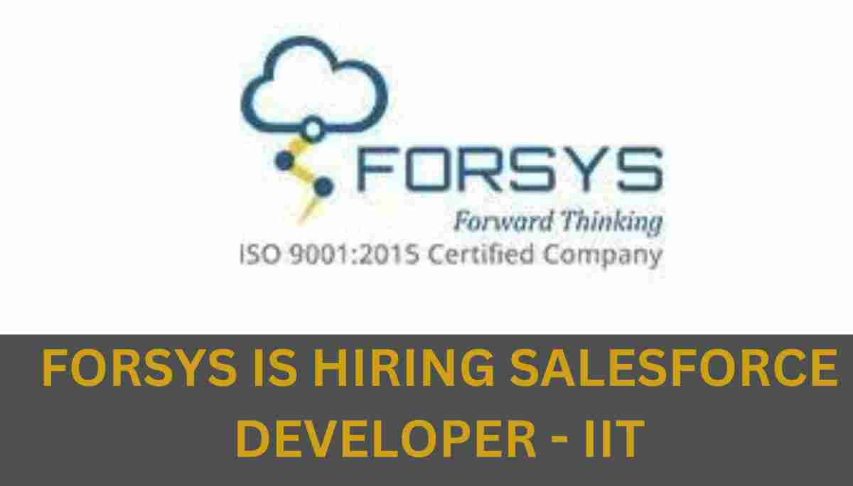 Forsys Hiring Salesforce Developer